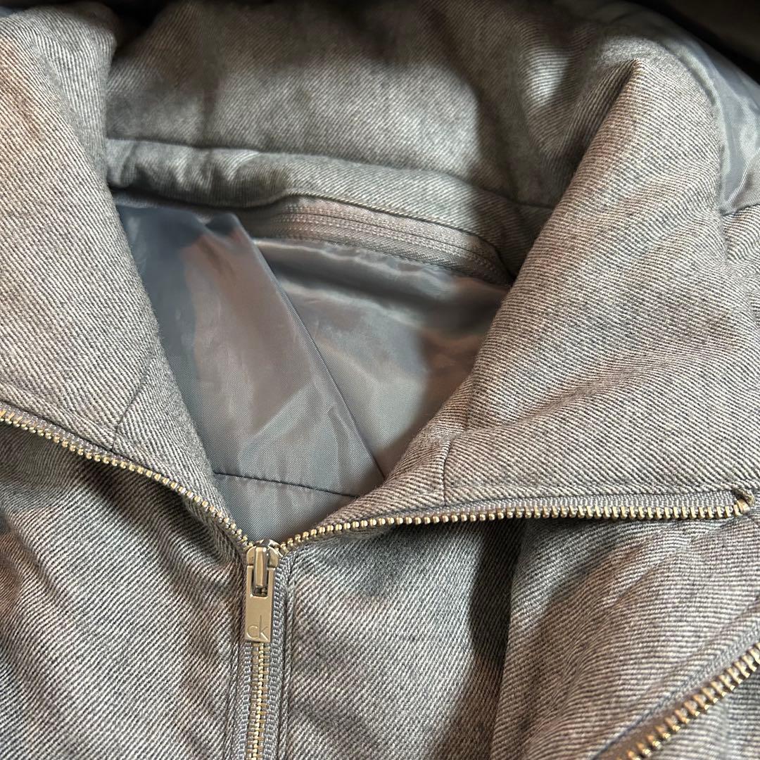 【カルバンクライン】ダウンジャケット　メンズ　グレー　毛98% 上品　カジュアル