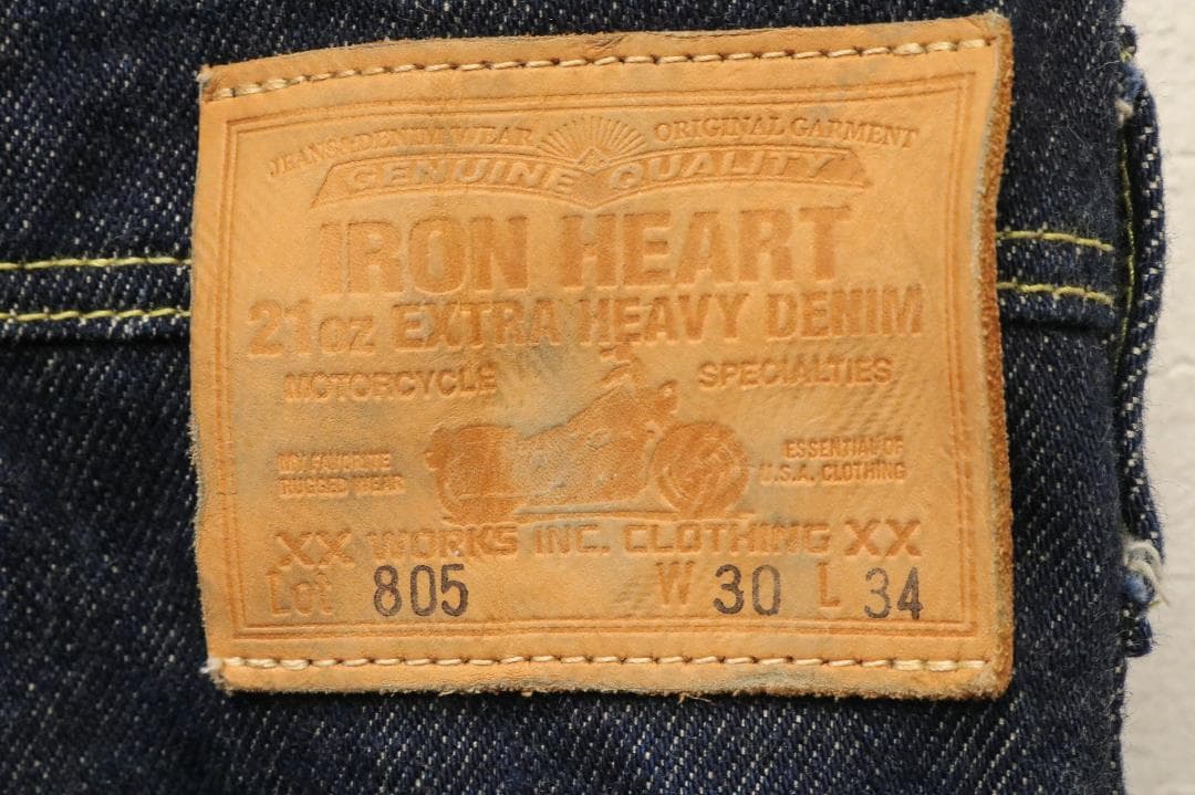 美品 IRON HEART オーバーオール デニム 805 アイアン ハート