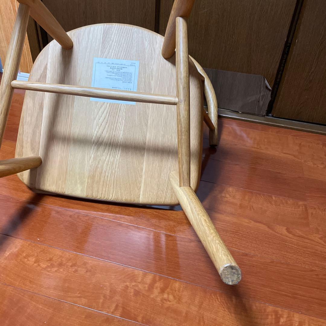 安心の梱包頼める便⭐︎無印良品　オーク材アームチェア・丸脚　MUJI　良品計画