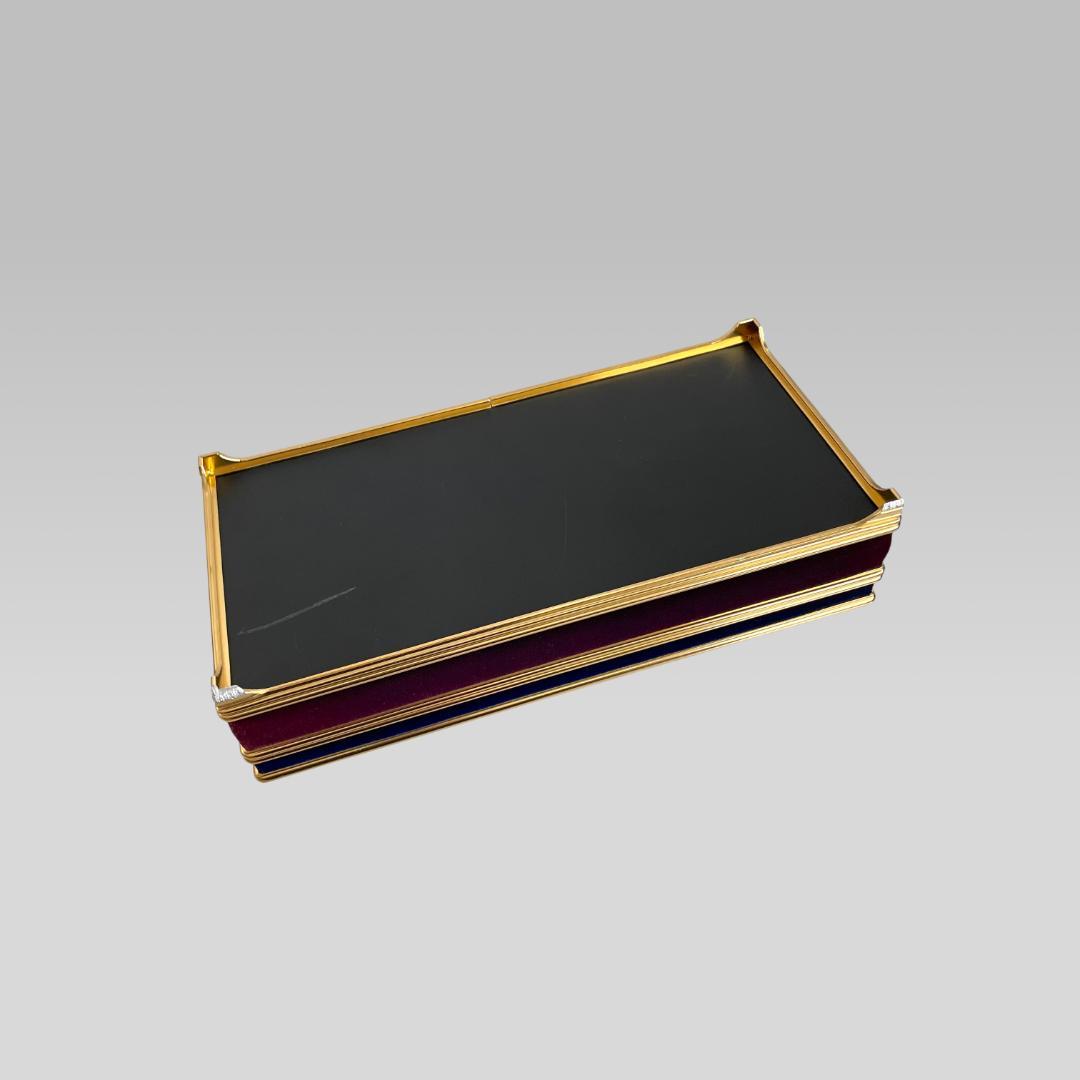 80s【ヴィンテージ】ベロア クラシックデザイン ジュエリーボックス ケース