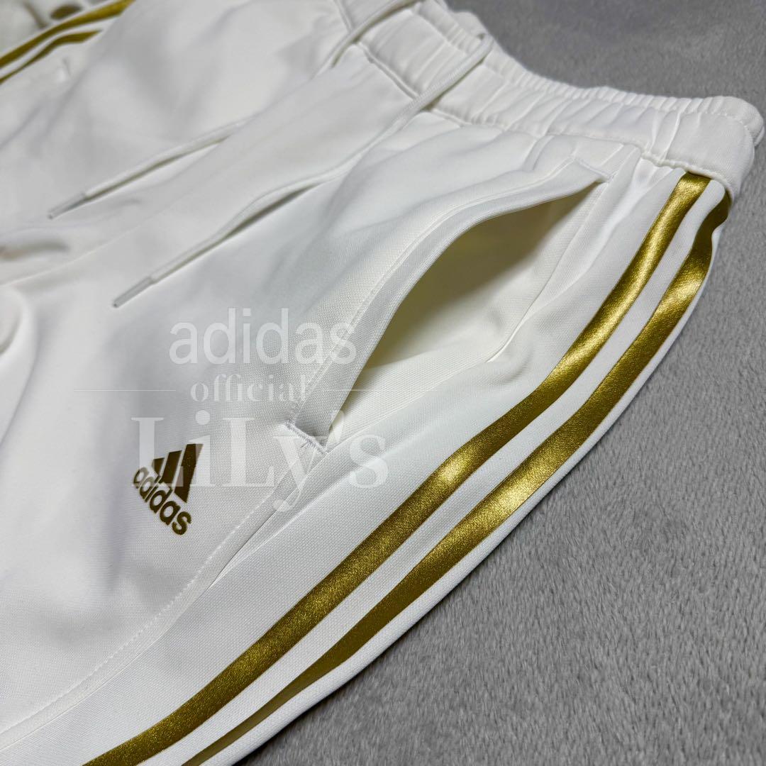 【Ｌサイズ】adidas上下セットアップ　新品　白金　定価17,600円　裏起毛