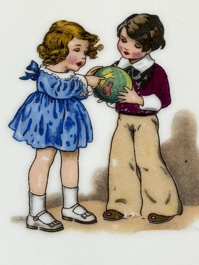 希少　アンティーク　LlMOGES リモージュ France 子供用保温皿