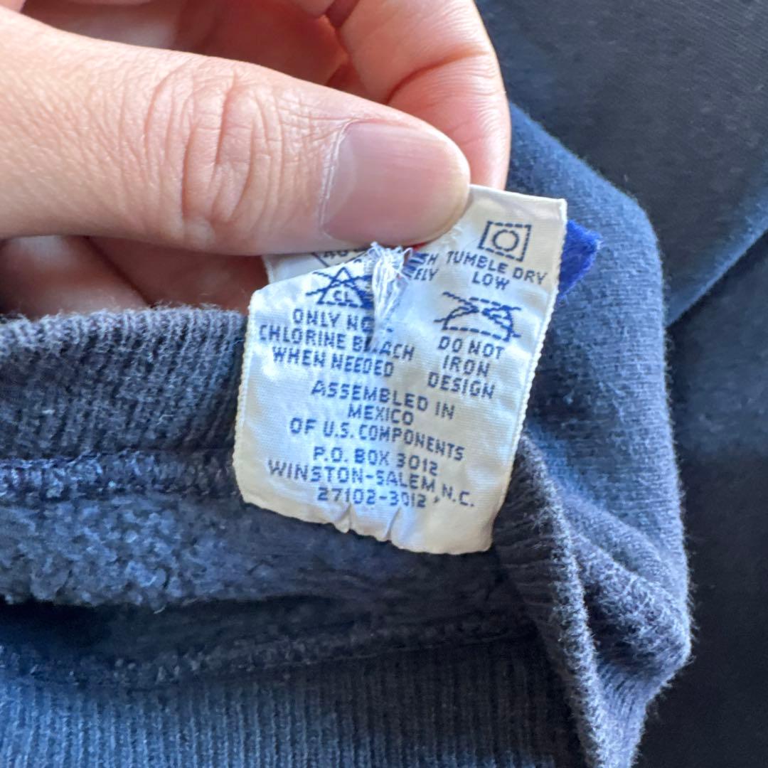 90s champion リバースウィーブ　目無し　ネイビー　メキシコ製　レア