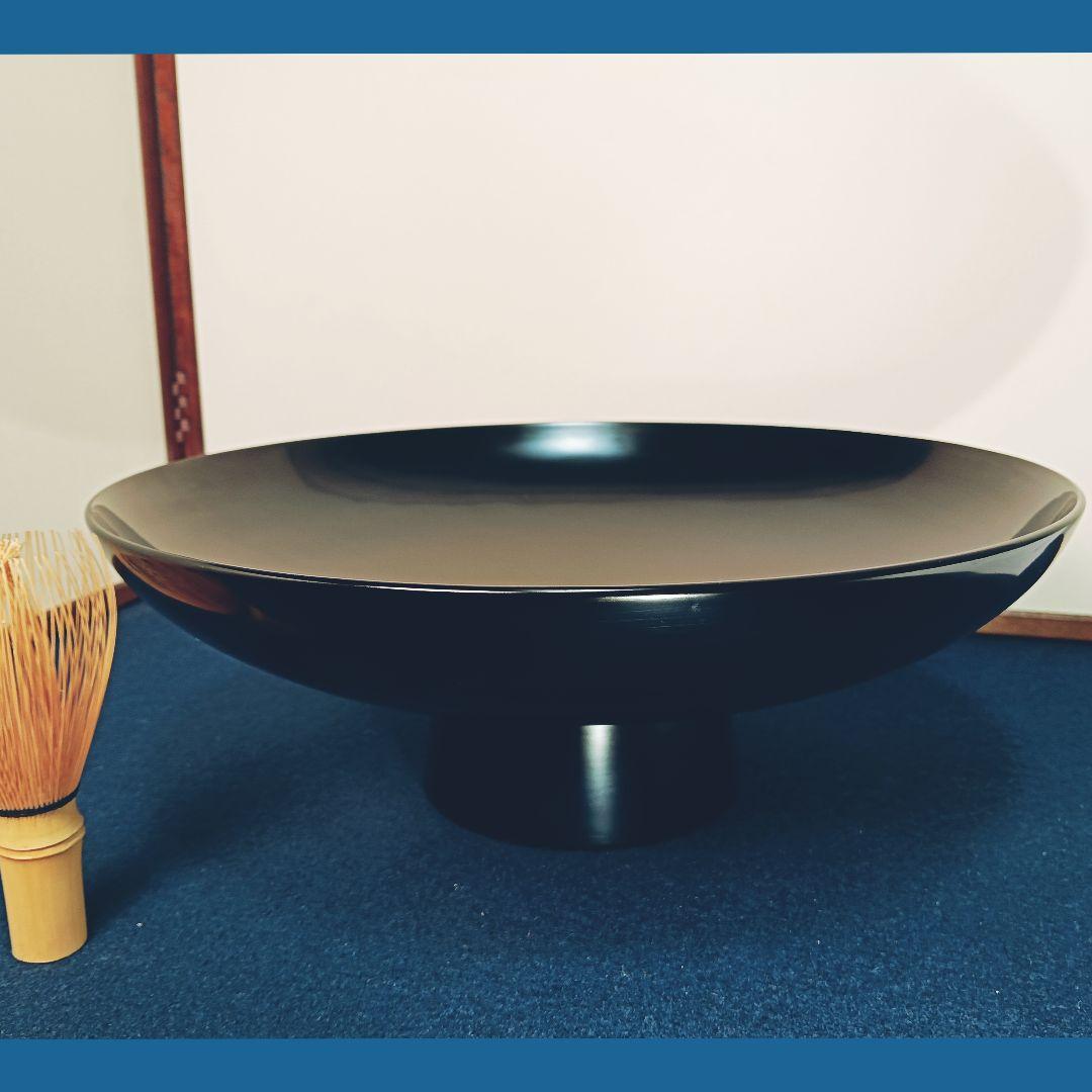 AM71 輪島塗 大杯 大崎庄右衛門 大盃 盛器 懐石 茶道具 未使用 共箱共布