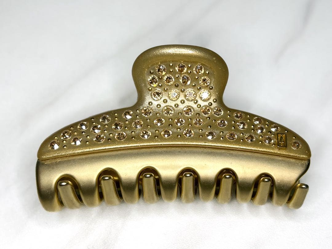 【ALEXANDRE DE PARIS】ゴールド ラインストーン ヘアクリップ