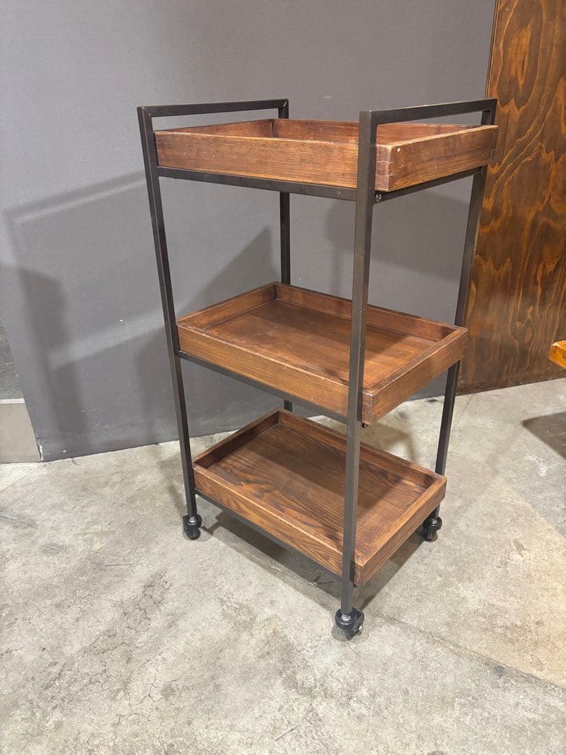 スチールワゴン　アイアンウッドワゴン