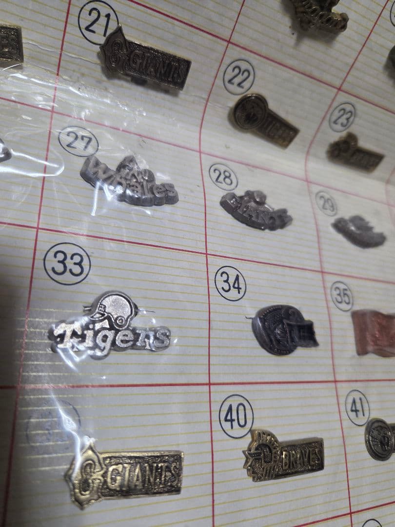 BASEBallダイカスト野球バッチ合金60セット