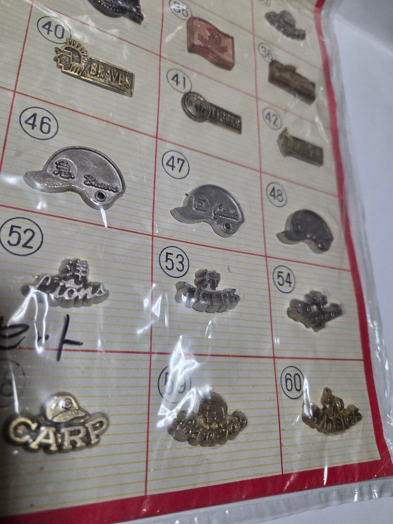 BASEBallダイカスト野球バッチ合金60セット