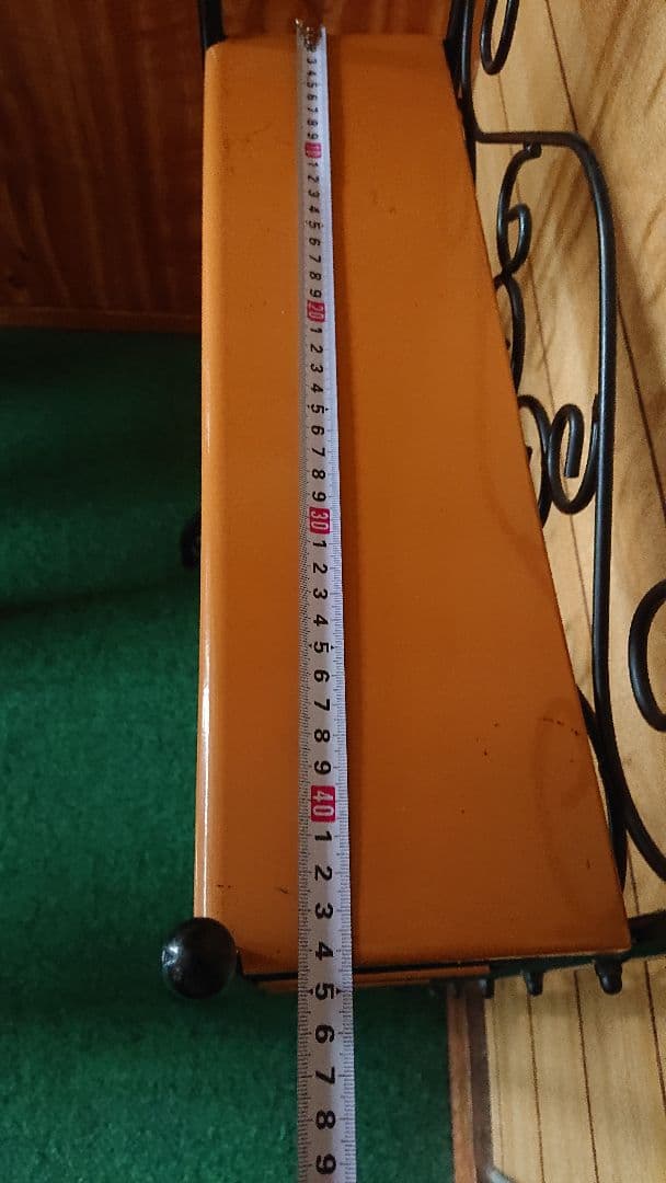 T*様 【アンティーク】昭和レトロ 3段 アイアン シェルフ スチールラック 棚