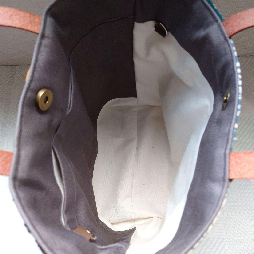 ミナペルホネン　両面パッチワーク　マチありトートバッグ