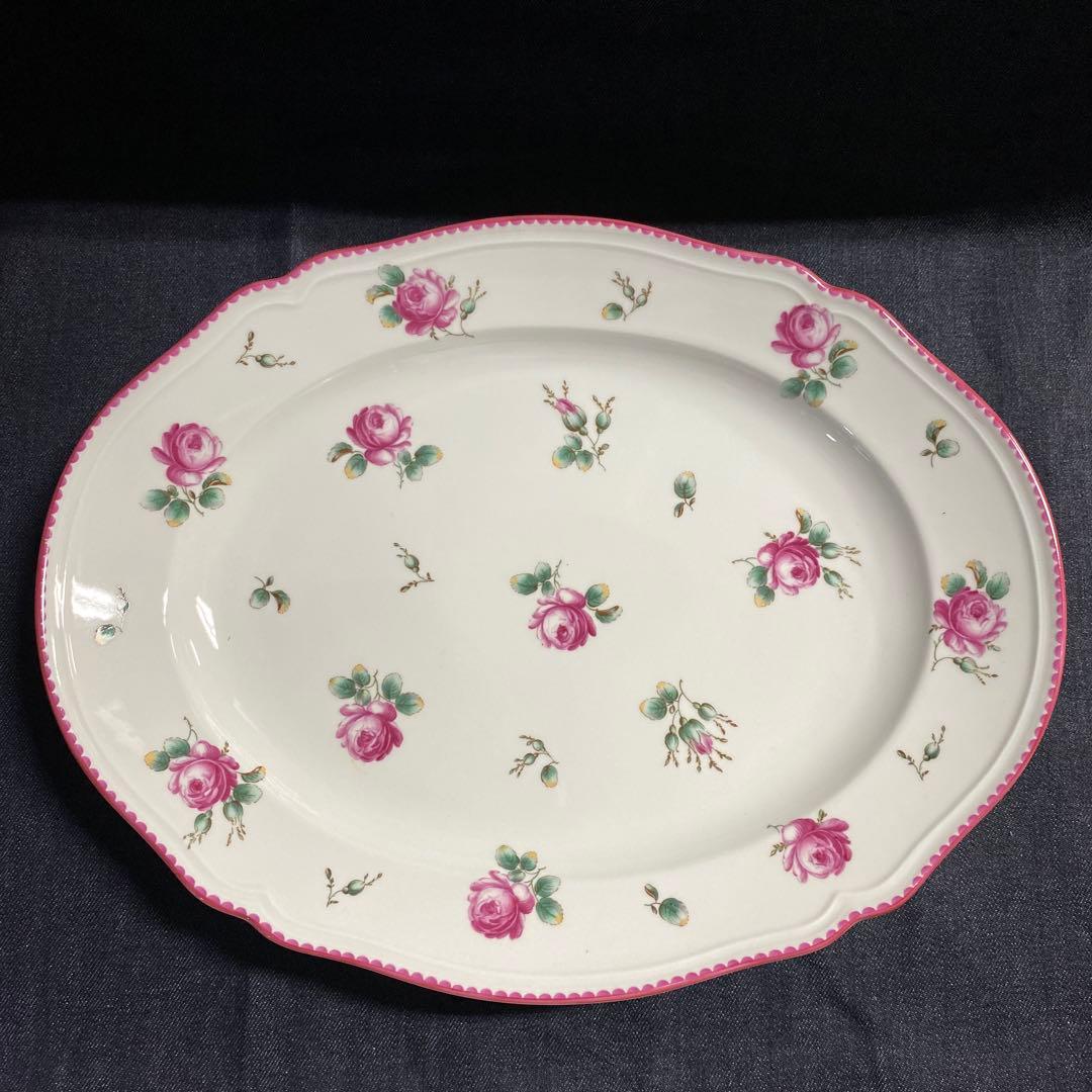 リチャードジノリリチャードジノリ　大皿　アンティックローズ オーバルプラター