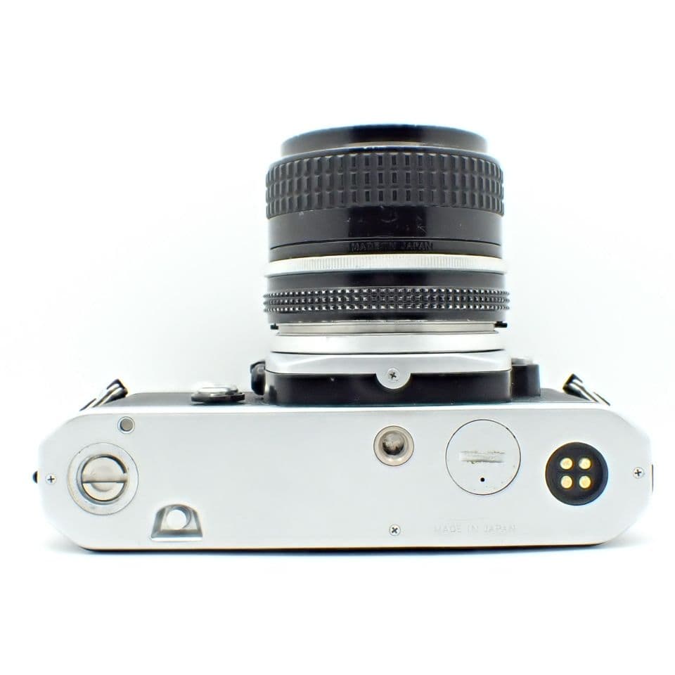 【動作確認済実用品】Nikon FM シルバー＆Ai 35mm f2.8 電池付