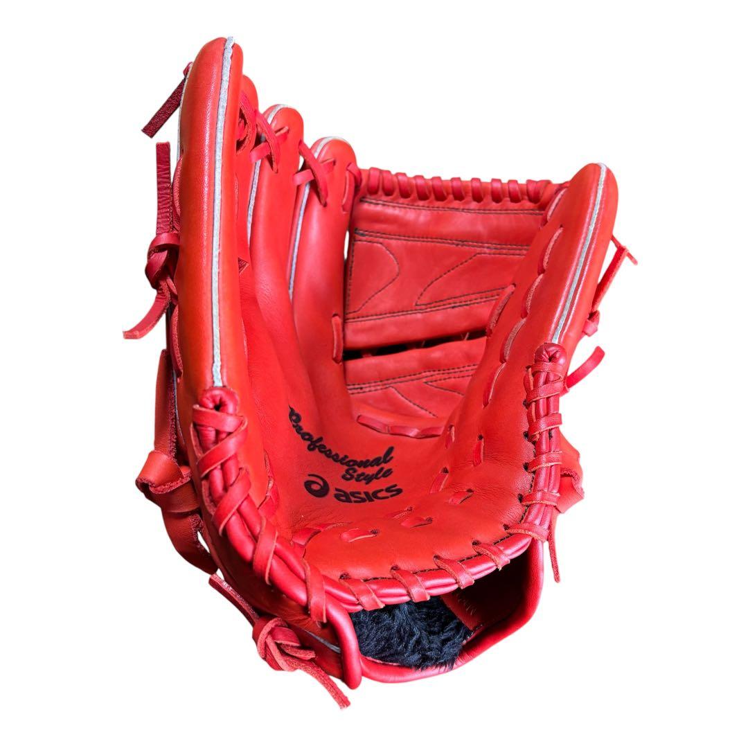 【希少・美品】大谷翔平モデル 左投げ asics 軟式グローブ オレンジ 投手用