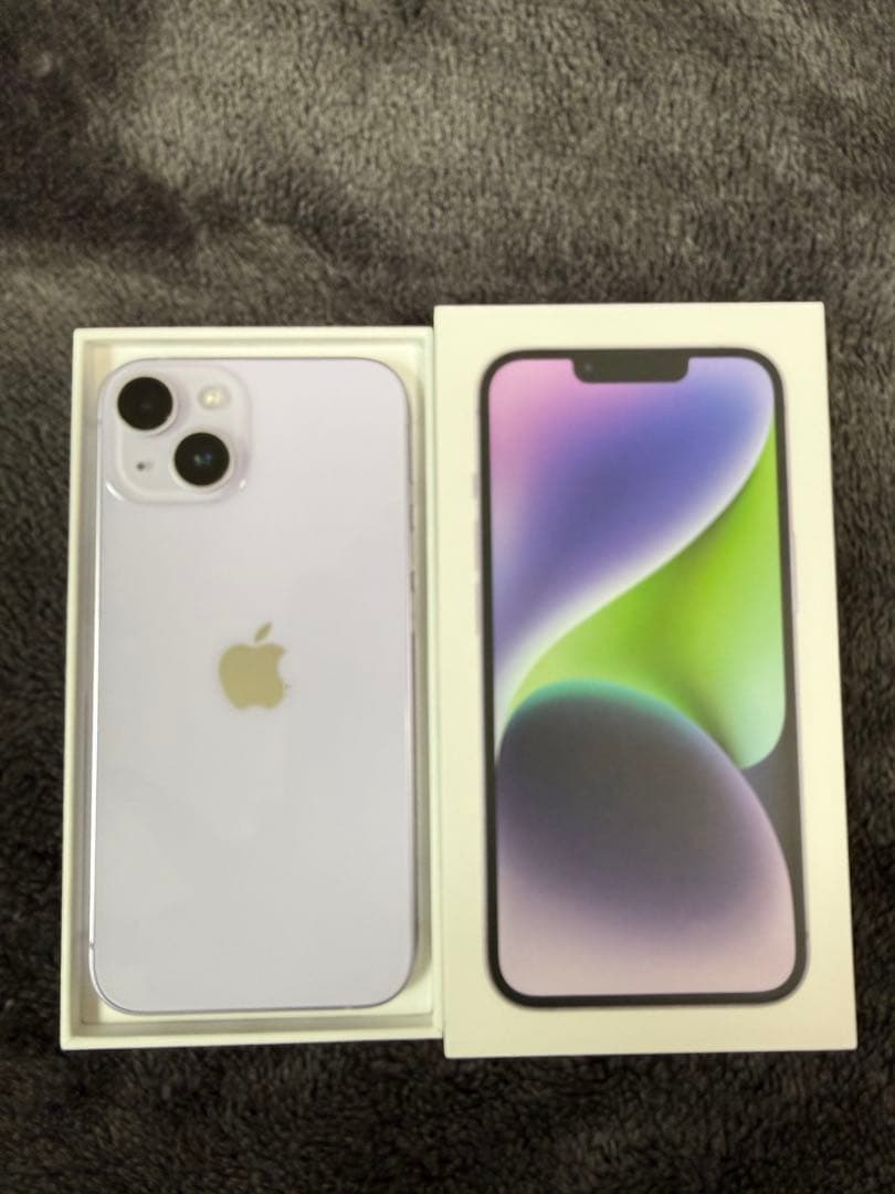 美品 iPhone14 本体 256GB パープル 付属品完備