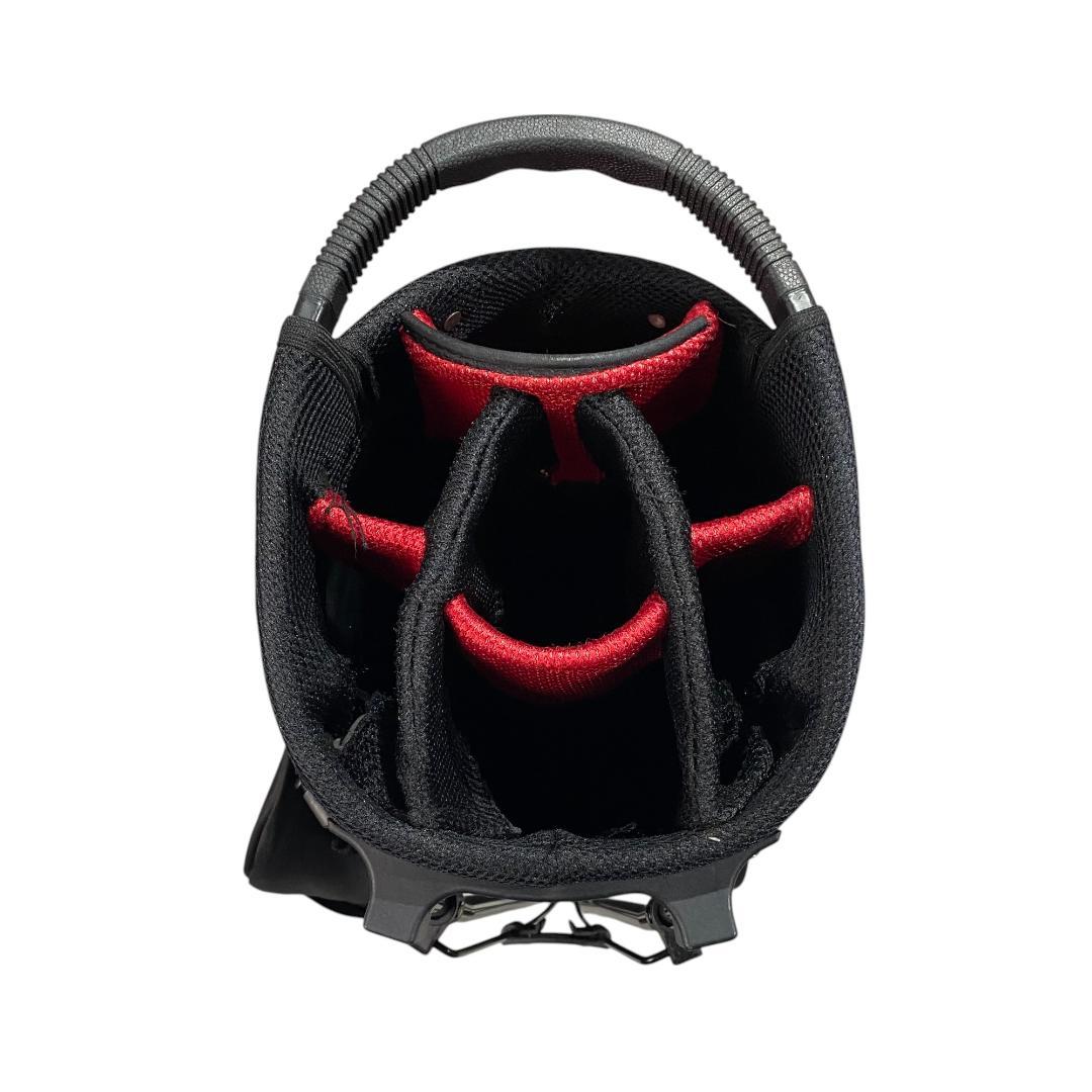 フード付き スタンド キャディバッグ ブラック 9型 7分割 ゴルフ