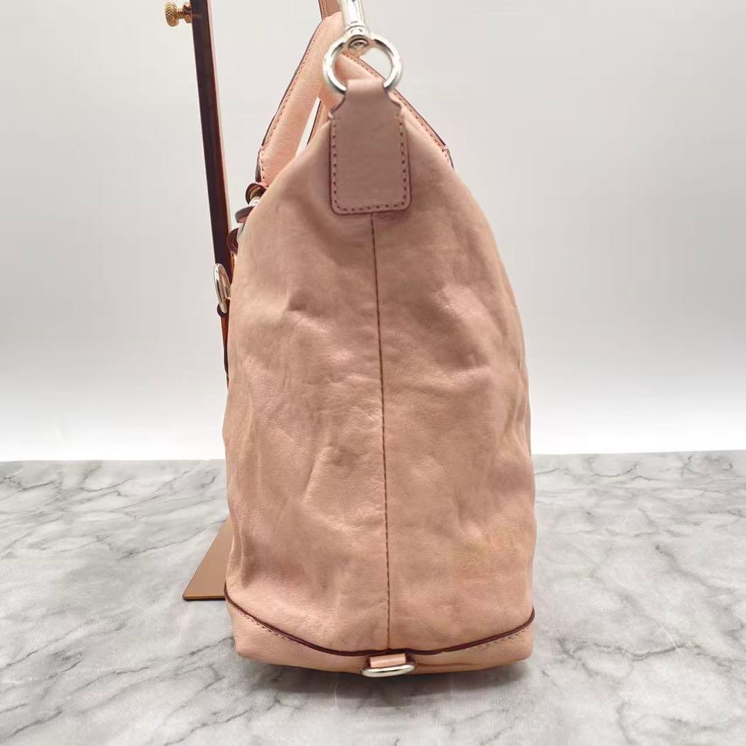 コーチ　ショルダーバッグ　2way 肩掛け　斜め掛け　ピンク　15445