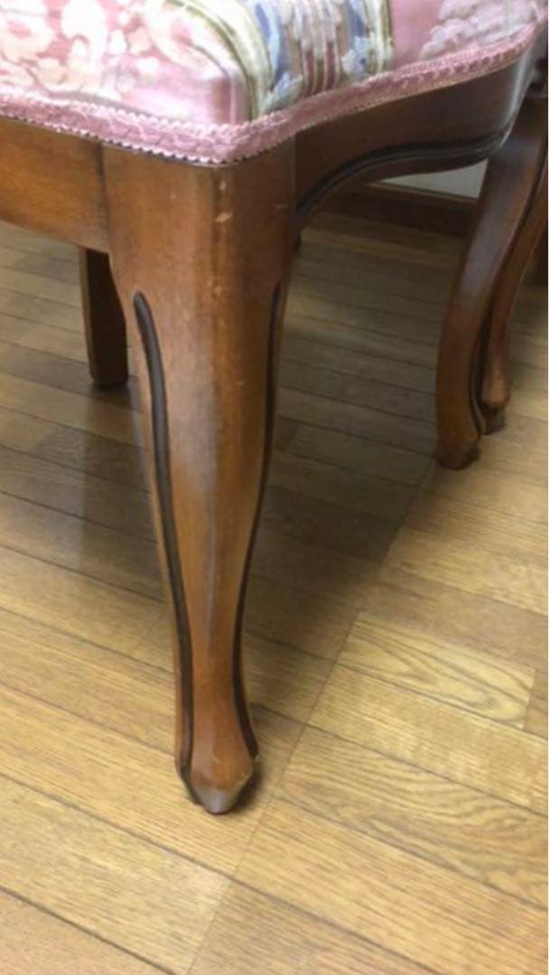 希少♦️ロココ アントワネット♦️最高級 アンティーク♦️猫脚チェア２脚＆ベンチ１脚