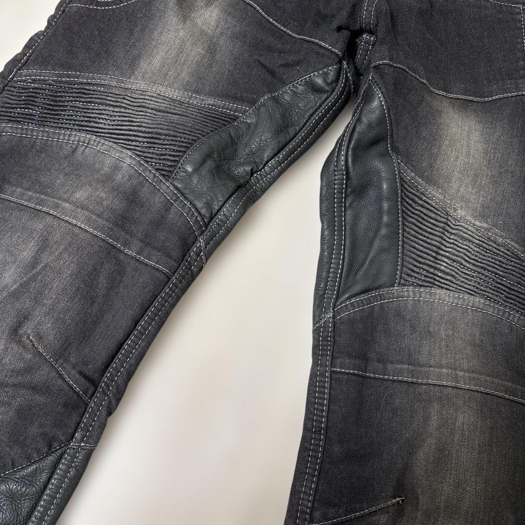 【新品タグ付 サイズL】DEGNER 牛革ヒートガード デニムパンツ DP-27