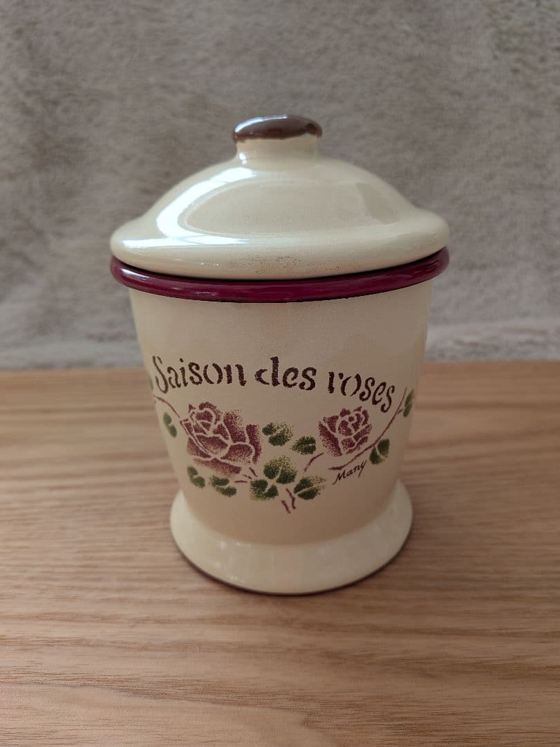 マニー　セゾンドローズ　ホーロー　キャニスター　4点セット