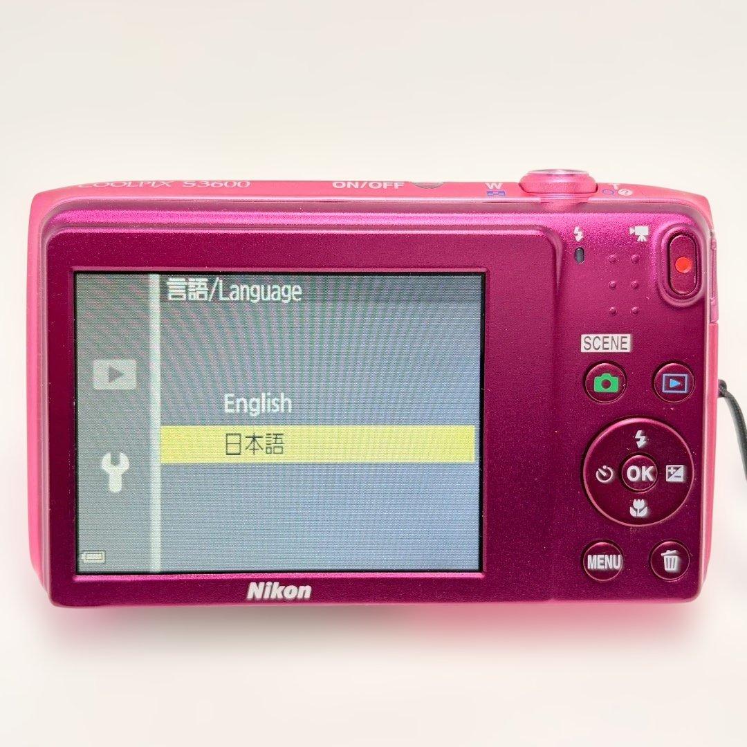 美品✨Nikon COOLPIX S3600 ピンク 動作確認済 送料無料 匿名