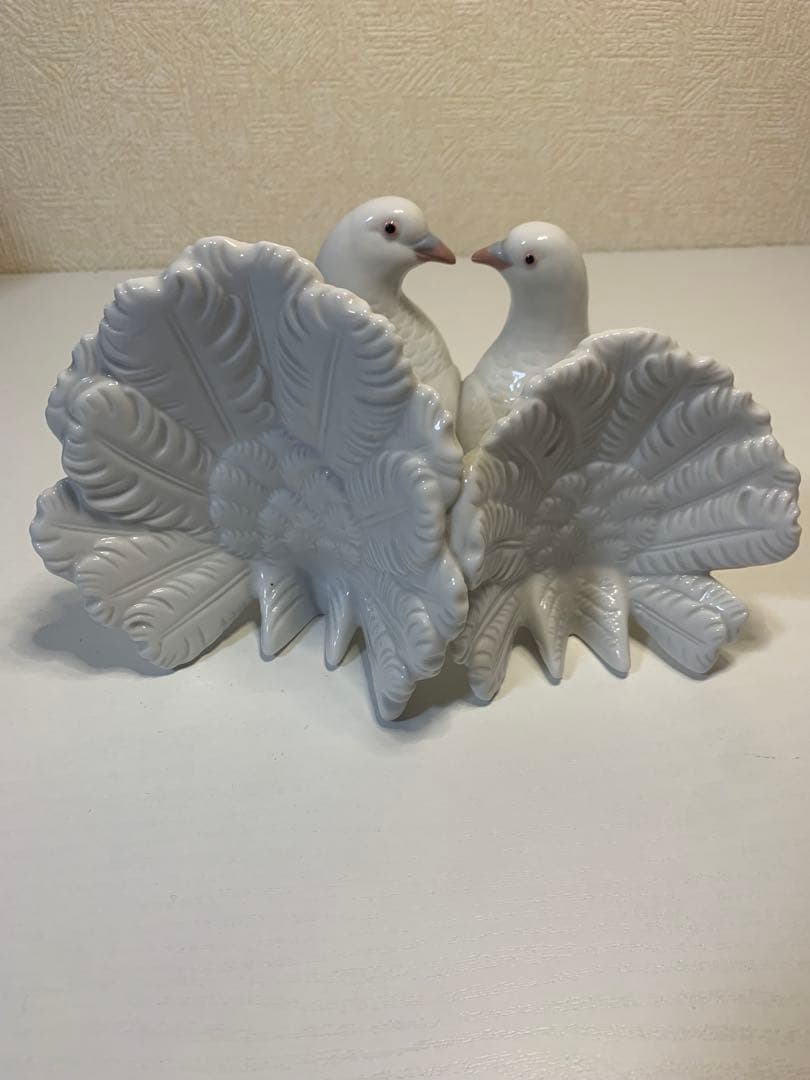 リアドロ　置物つがいの鳩　L L AＤＲＯ 置物 アンティーク フィギュリン