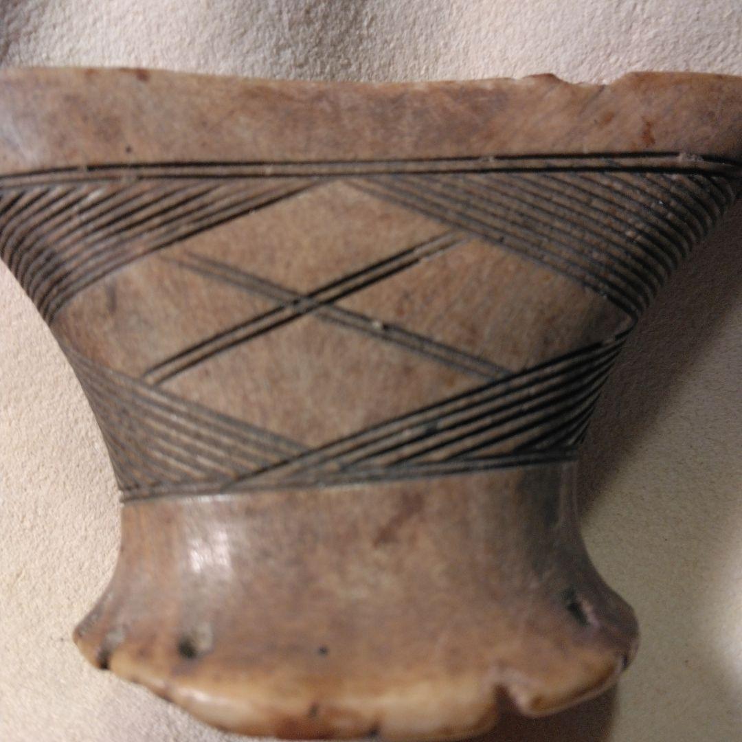 幾何学模様の　1860年代　オブジェ　ボーン幾何学模様