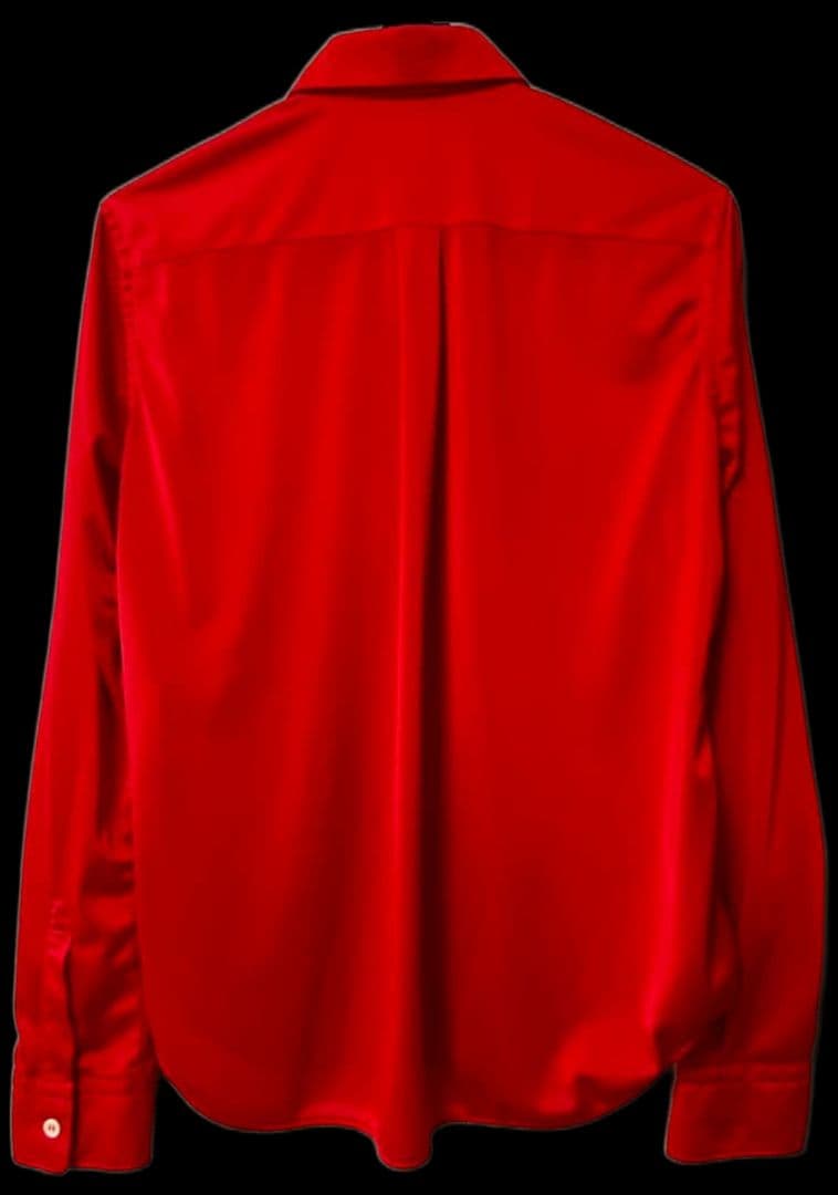 超美品AD2021 コムデギャルソン(コムコム)ポリエステルとろみシャツ