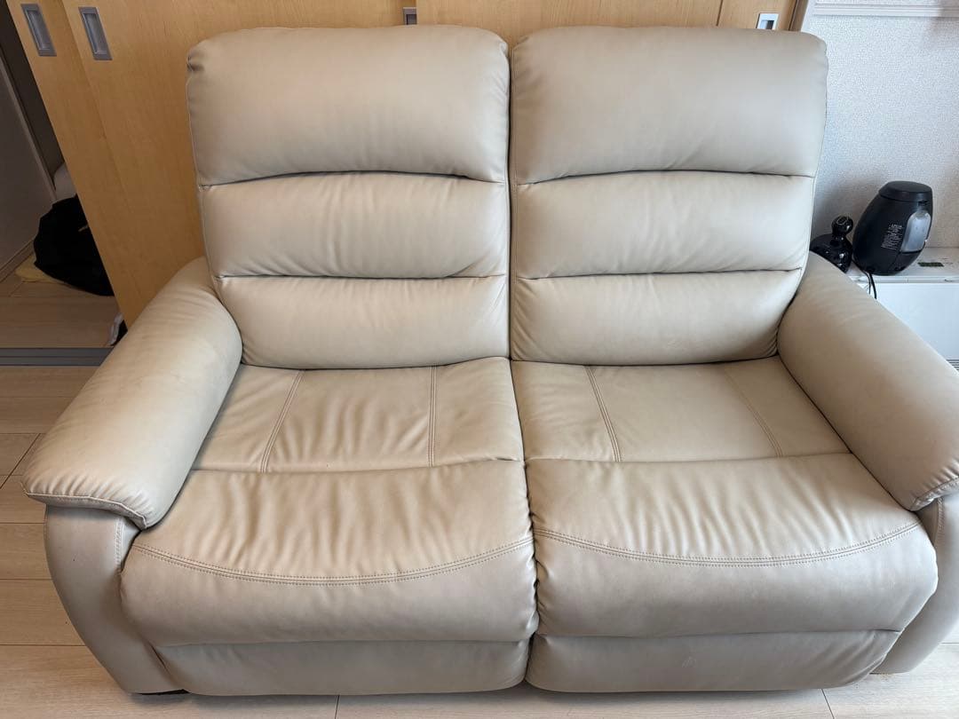 MF23！電動リクライニングソファ ライトベージュ