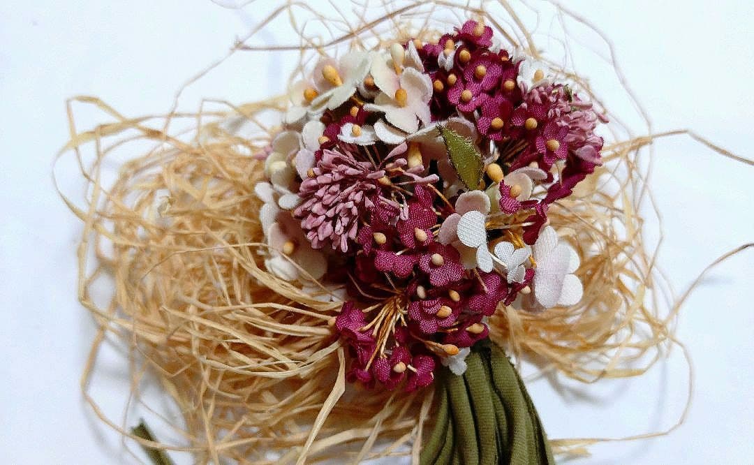 ストリートオルガン ブーケブローチ コサージュ 2セット