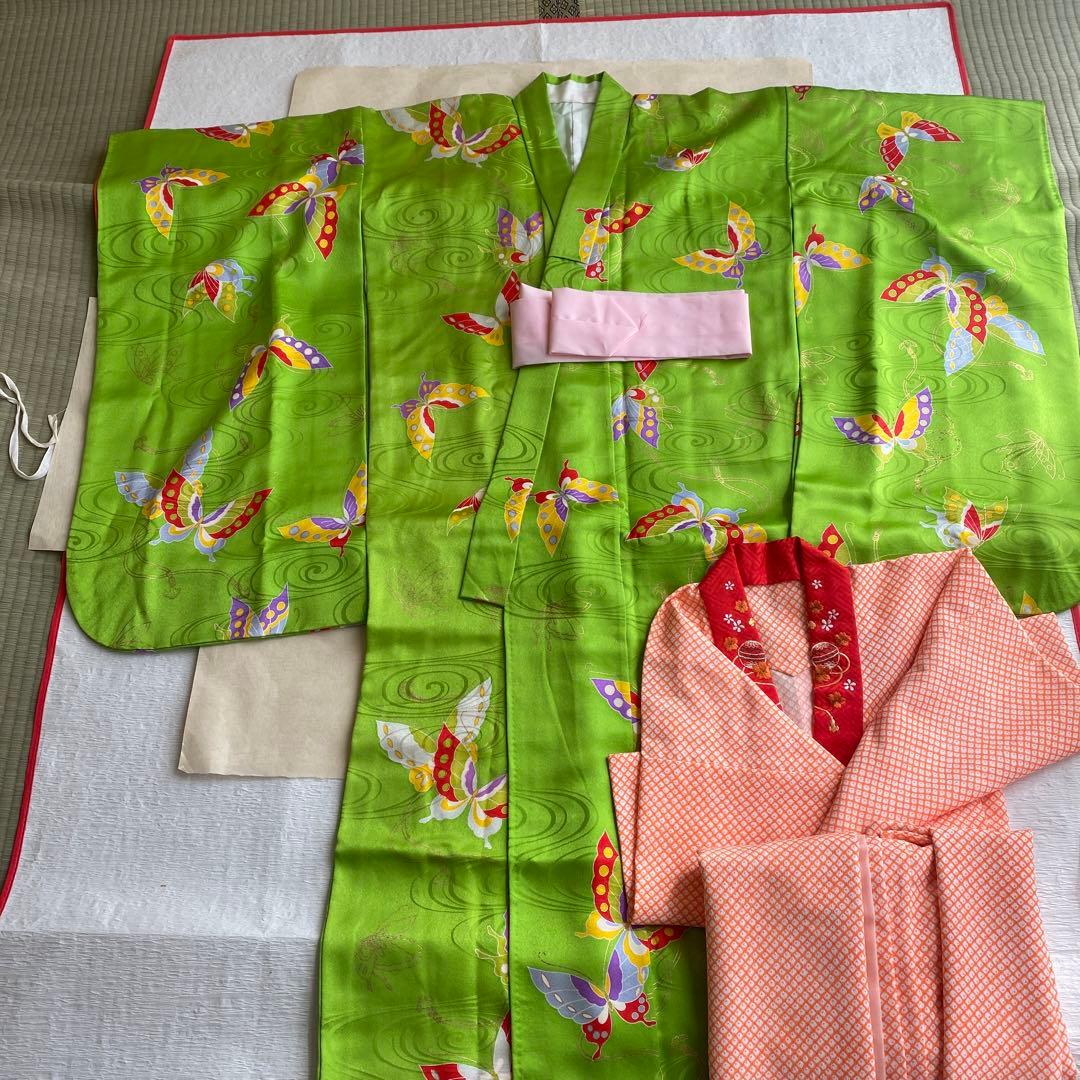 7歳七五三　正絹お着物　お正月　ひな祭り