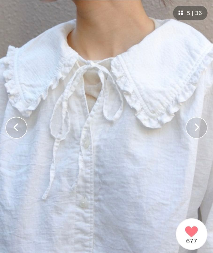 THE SHINZONE コットンガーゼブラウス