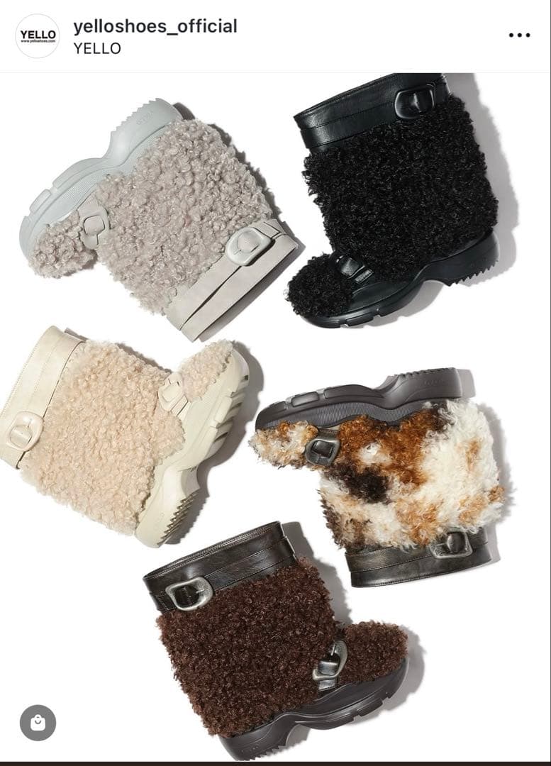 YELLO INKY SHORT BOOTS ブラック