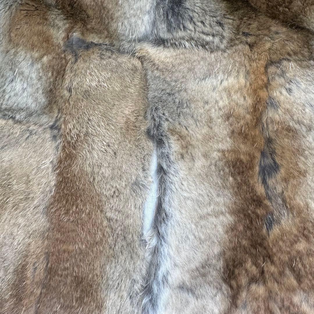 【良品】SHELLAC リアルラビット ファーライナー付 モッズコート 48