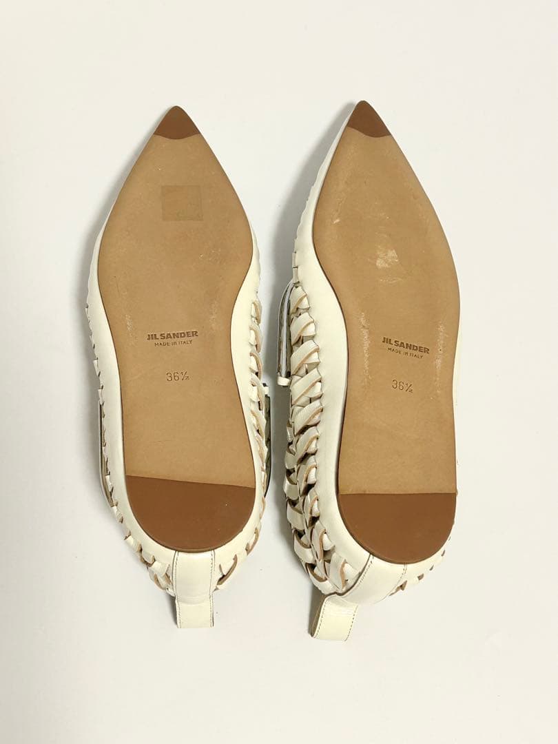 JIL SANDER バレリーナポインテッドトゥシューズメッシュ