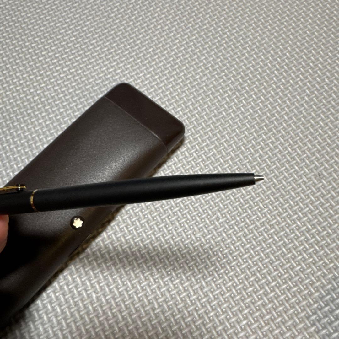新品未使用モンブラン ノック式シャープペンSライン黒ゴールド MONTBLANC