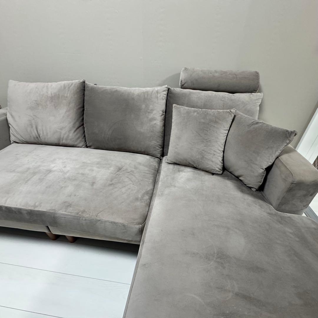 【売切値下！】LOWYA 2.3人掛けソファ　グレー