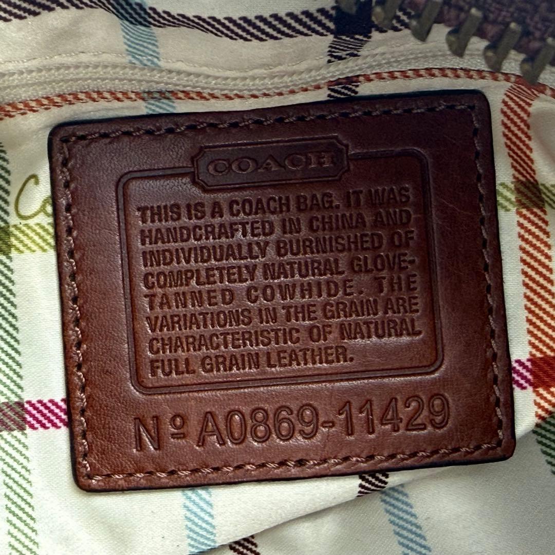 COACH オールドコーチ ワンショルダー ショルダーバッグ レザー ブラウン