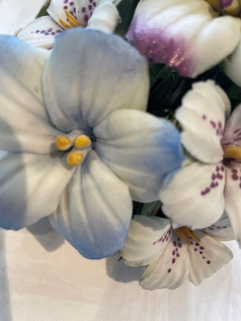 CAPODIMONTE カポディモンテ サバスターノ 陶花 フラワーバスケット