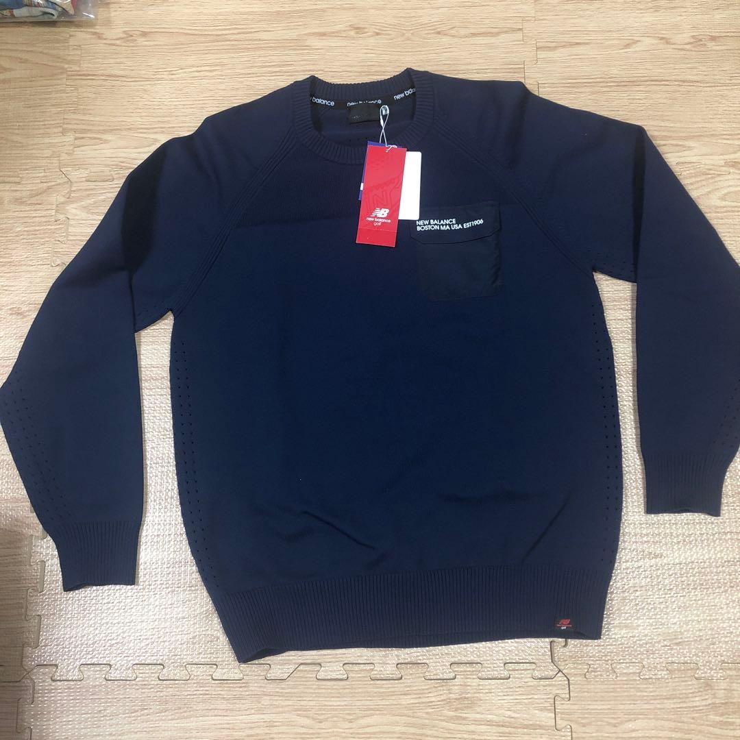 リクエスト値下未使用タグ付NewBalance ドライ&ソフトネイビー セーター