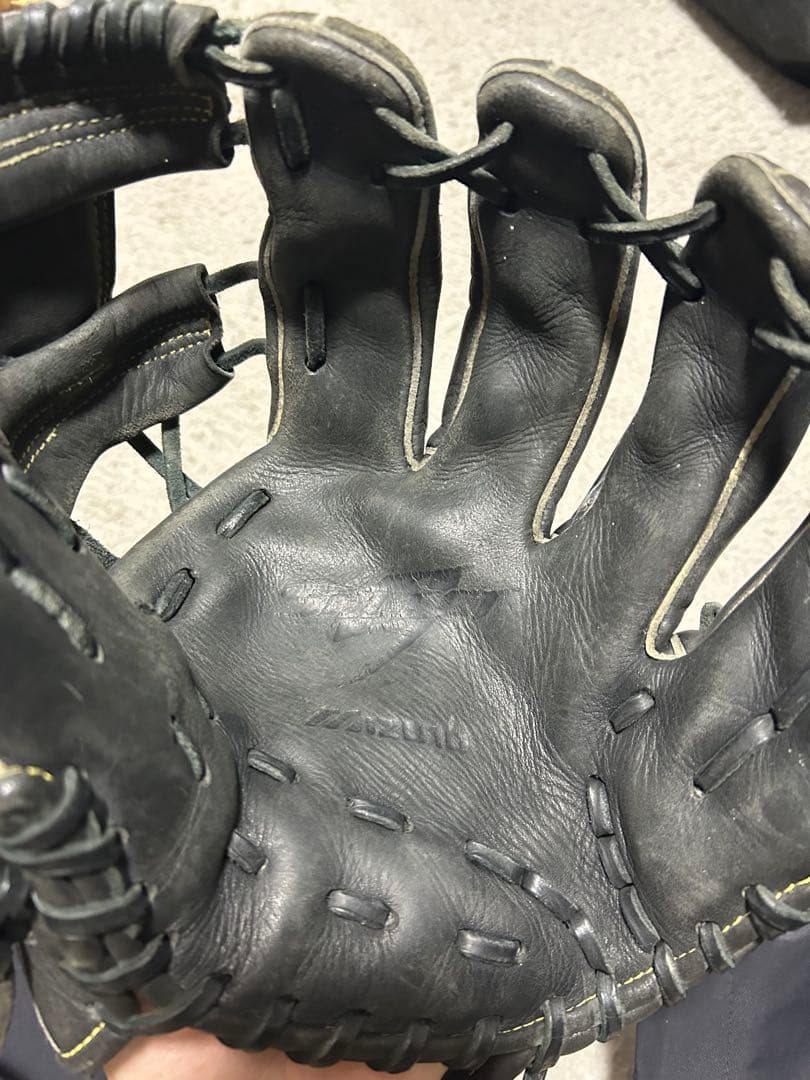 軟式用 Mizuno セレクト 右投げ用グローブ 黒