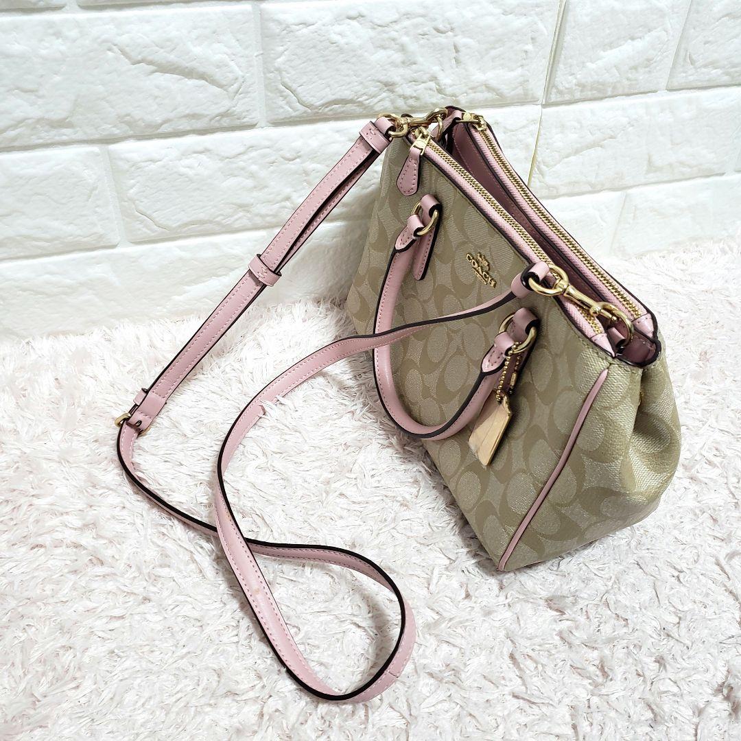 COACH コーチ シグネチャー 2way ショルダーハンドバッグ 美品
