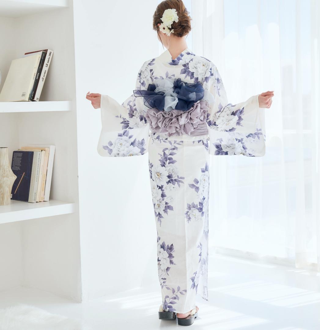 新品 浴衣 セット 浴衣セット ゆかた レディース 大人 水色 白 Y5-2