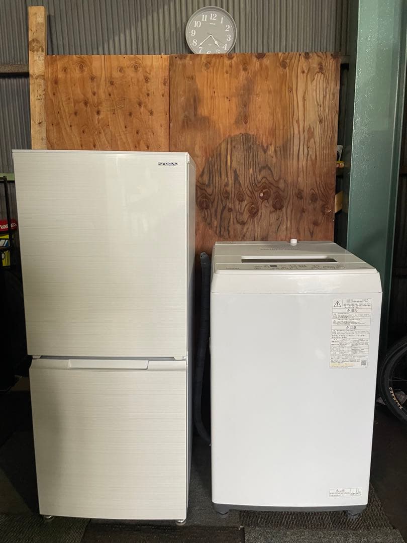 2022年製 家電2点セット SHARP 冷蔵庫 TOSHIBA 洗濯機