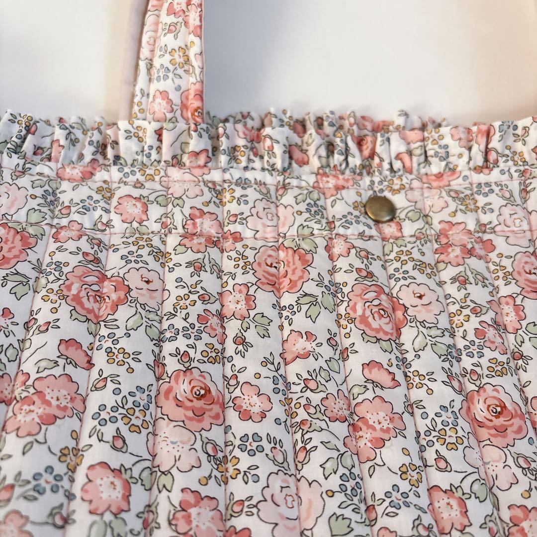 iku様オーダー　フリルキルト特大トートバッグ　フェリシテピンク　フリルポーチ