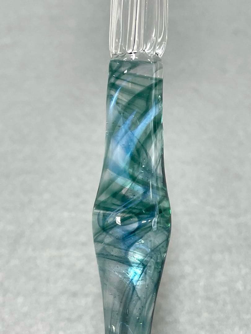 【美品】ガラス工房aun （アウン）ガラスペン 2本セット（マーブルF・太陽B）