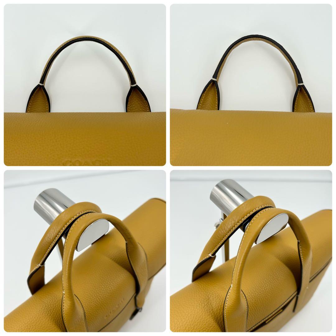 希少色/美品✨コーチ ビジネスバッグ サリバン ポートフォリオ レザー 黄色