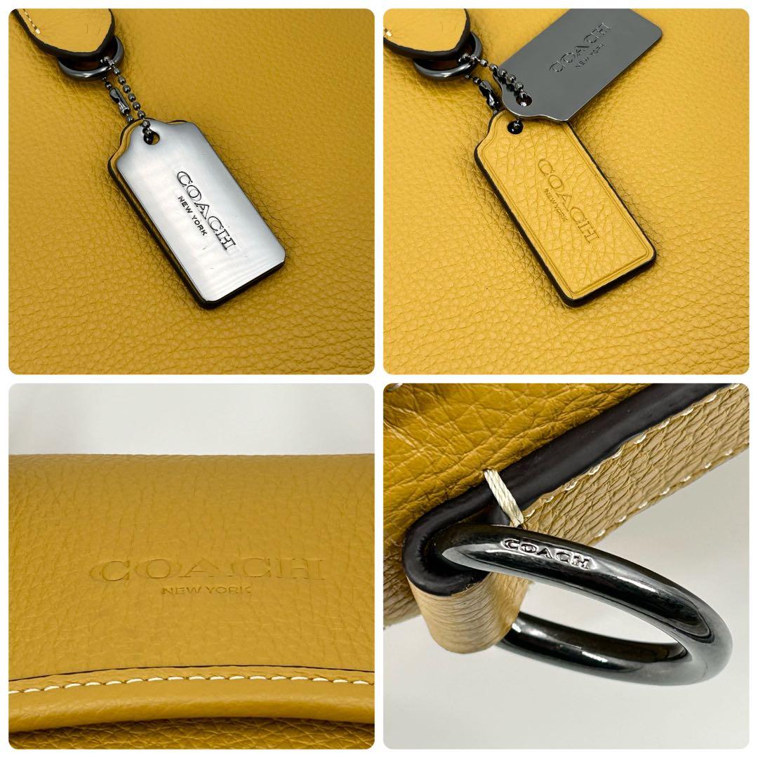 希少色/美品✨コーチ ビジネスバッグ サリバン ポートフォリオ レザー 黄色