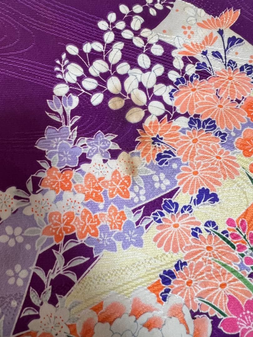 【週末セール！！】アンティーク着物　七五三　7歳　フルセット　紫