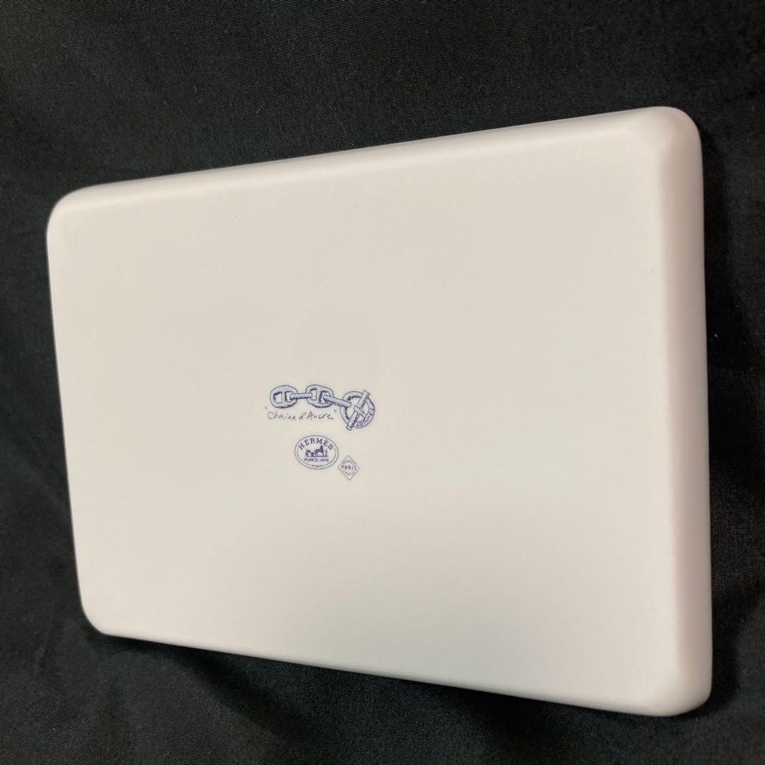 未使用品エルメスHERMESシェーヌダンクル スクエアプレート トレー 角皿食器