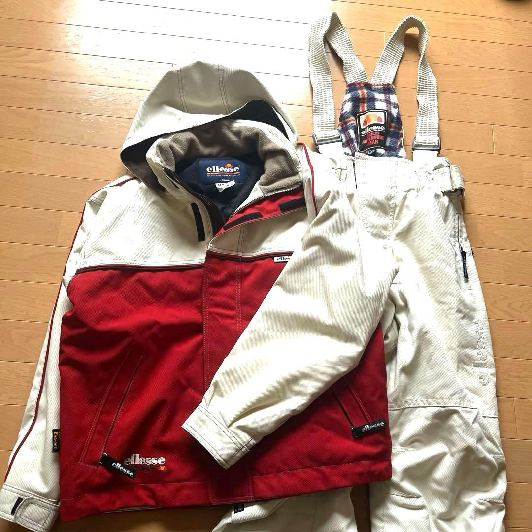 ellesse スキーウェア スノボ　白　赤　ゴールドウィン